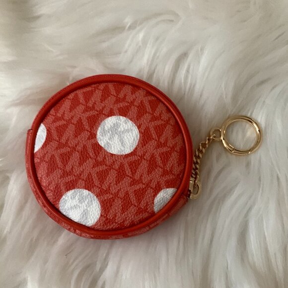 MICHAEL KORS Jet Set Medium Polka Dot Signature Travel Case & Round Pouch SET - Picture 6 of 7